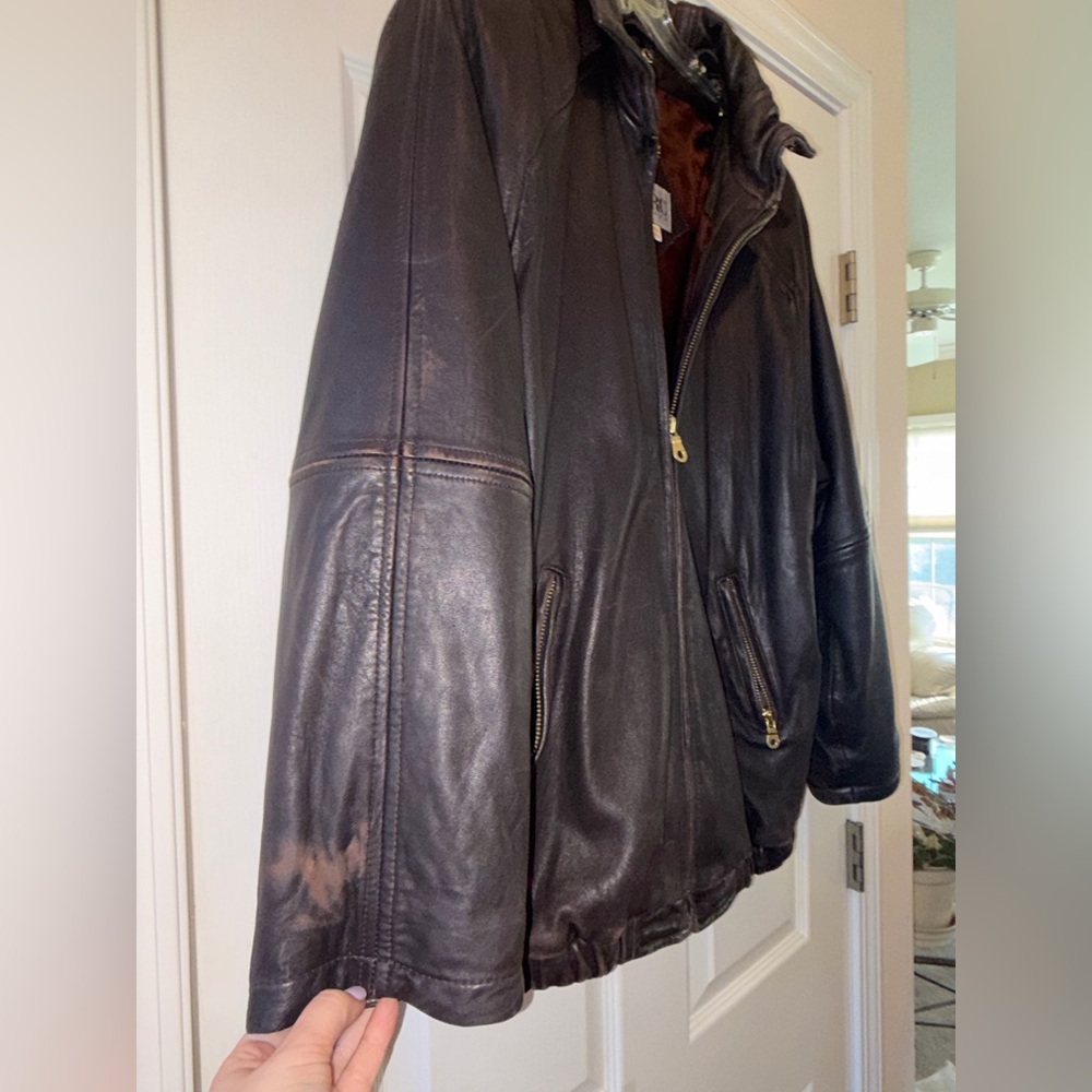 Vintage Marc New York Dark Brown Leather Jacket - Picture 5 of 12